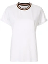 REBECCA VALLANCE CONTRAST RIB T-SHIRT