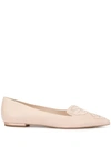 Sophia Webster Embroidered Ballerina Shoes In Dusty