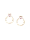 ANTON HEUNIS SLOGAN HOOP EARRINGS