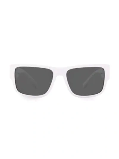 Versace Men's Rock Icons 58mm Square Sunglasses In White/gray