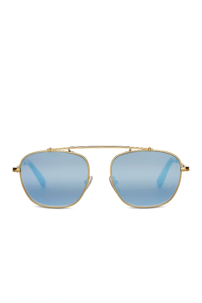 Toms Riley 53mm Navigator Sunglasses In Gold