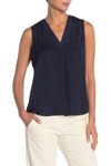 Vince Camuto Rumpled Satin Blouse (regular & Petite) In Classic Navy