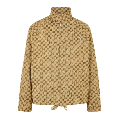 Gucci Gg-jacquard Canvas Bomber Jacket In 2190 Neutrals