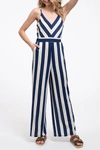 BLU PEPPER Stripe Wide Leg Jumpsuit