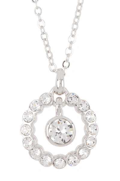 Ted Baker Cadhaa Concentric Crystal Pendant Necklace In Silver/crystal