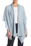 Portolano Lightweight Lambswool Blend Rolled Edge Wrap In Dream Blue