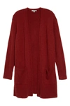 Madewell Kent Cardigan Sweater In Hthr Scarlet