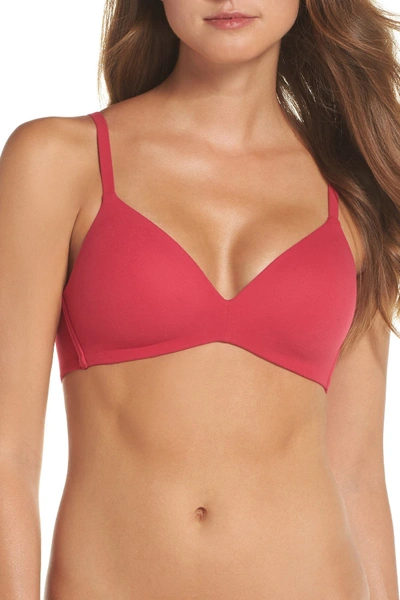 Wacoal How Perfect No-wire Contour Bra In Cerise