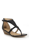 Catherine Catherine Malandrino Rena Low Wedge Sandal In Blk Pebble