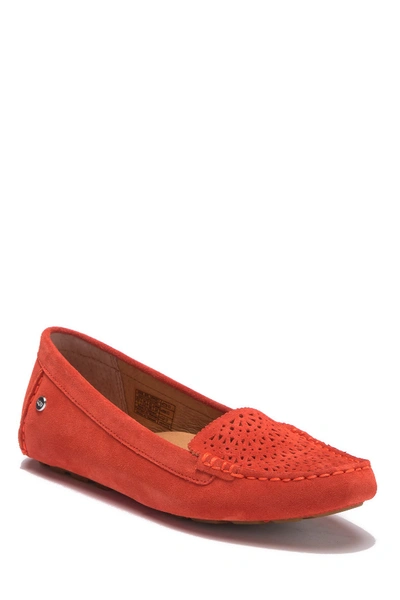 Ugg Clair Suede Flat In Red Orange