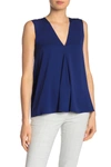 Theory Stretch Silk Swing Top In Navy Sapphire