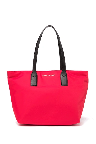 Marc Jacobs Nylon Wingman Tote Bag In Poppy Red