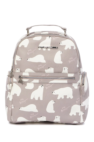 Betsey Johnson Polar Bear Print School Backpack In Grey  display picture 2