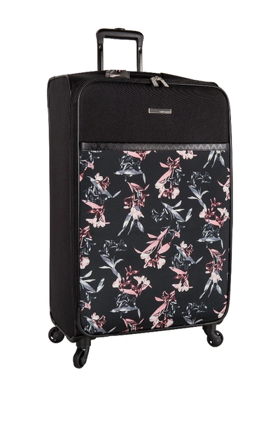 Vince Camuto Kylee 28" Floral Print Upright Spinner In Black Lily
