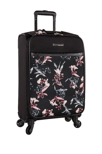 Vince Camuto Kylee 20" Floral Print Upright Spinner In Black Lily