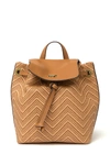 Michael Michael Kors Medium Junie Woven Leather Backpack In Acrn/buttr