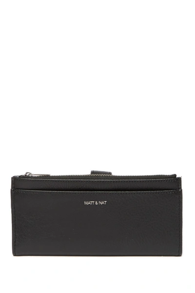 Matt & Nat Motiv Vegan Leather Bi-fold Wallet In Blkink