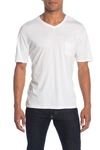 Robert Barakett Magog Rolled Edge V-neck T-shirt In White