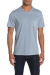 Robert Barakett Magog Rolled Edge V-neck T-shirt In Cloudy Blu