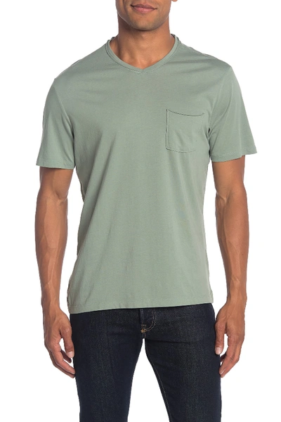 Robert Barakett Magog Rolled Edge V-neck T-shirt In Green Mint