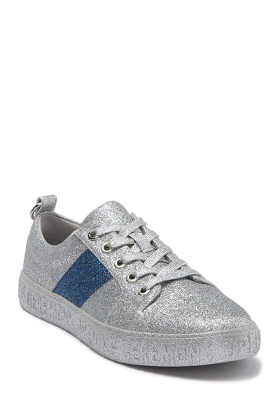 Opening Ceremony La Cienega Glitter Metallic Logo Sneaker In Silver