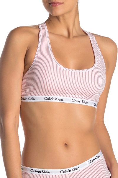 Calvin Klein Carousel Racerback Bralette In Lns Prll Lns Af