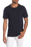 Vince Slub Knit Henley In Coastal