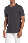 Vince Classic Short Sleeve Slub Henley In Sphere