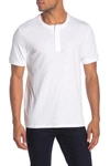 Vince Slub Knit Henley In Optic White