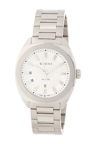Gucci Men's Swiss Quartz Bracelet Watch, 37mm In Silver