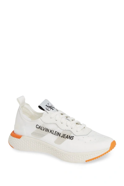 Calvin Klein Alexia Logo Sneaker In Bright White
