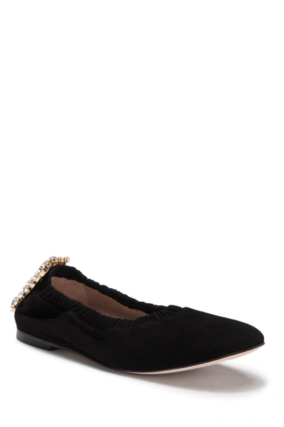 Stuart Weitzman Dixie Embellished Flat In Blalux