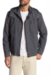 Andrew Marc Hooded Drawstring Jacket In Iron