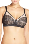 Wacoal Retro Chic Full Figure Unlined Underwire Bra In Black