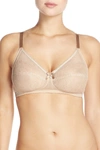 Wacoal Retro Chic Lace Wireless Bra In Toast