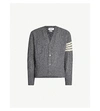 THOM BROWNE CABLE-KNIT WOOL AND MOHAIR-BLEND CARDIGAN