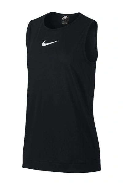Nike Swoosh Logo Tank In Black/white