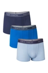 Vince Camuto Trunks - Pack Of 3 In Navy/lapis Blue/powder Blue