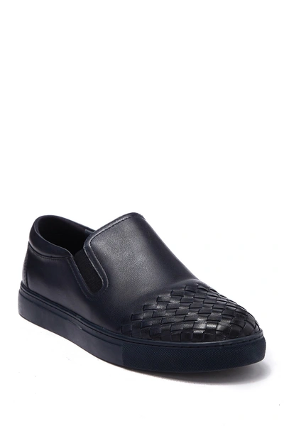 Zanzara Ader Leather Slip-on Sneaker In Navy
