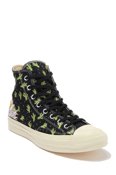 Converse Chuck 70 Hi Top Cactus Flower Sneaker (unisex) In Black/green/egr