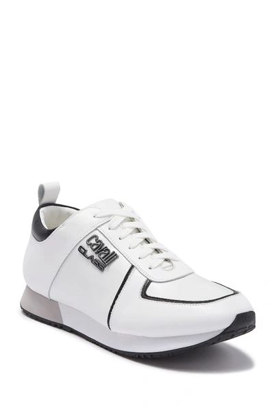 Roberto Cavalli Cavalli Lace-up Retro Sneaker In White