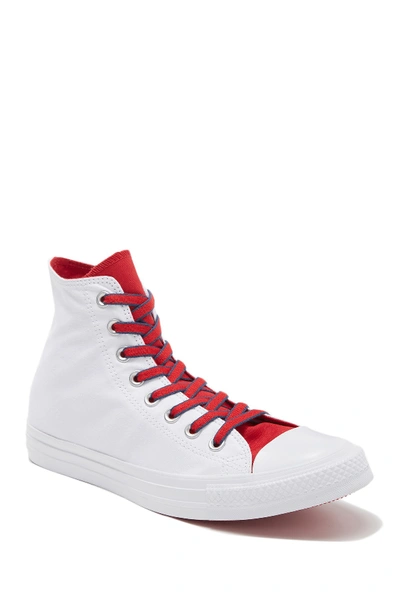 Converse Chuck Taylor All Star High-top Sneaker  (unisex) In White/gym Red/n
