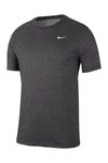 Nike Dri-fit Crew Training T-shirt In 032 Blk H/mslvr