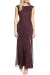 ADRIANNA PAPELL Sequin Evening Dress