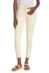Hudson Natalie Mid Rise Ankle Skinny Jeans In Faded Yell