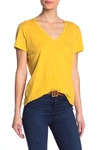 Madewell V-neck Short Sleeve T-shirt In Nectar Gold