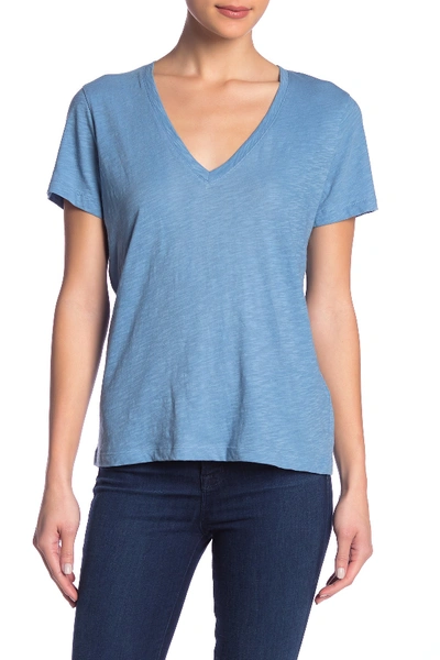 Madewell V-neck Short Sleeve T-shirt (regular & Plus Size) In Tranquil Ocean