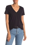 Madewell Whisper Cotton V-neck T-shirt In True Black