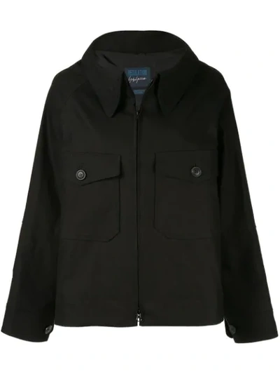 Yohji Yamamoto Oversized Pocket Shirt Jacket In Black