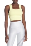 Alo Yoga Binded Wide Strap Crop Tank In Citrine